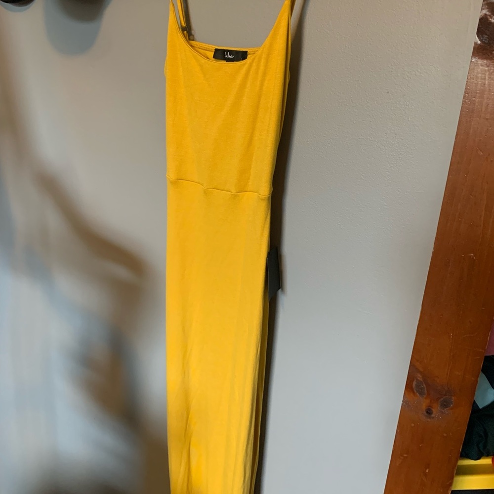 Lulus maxi dress golden yellow